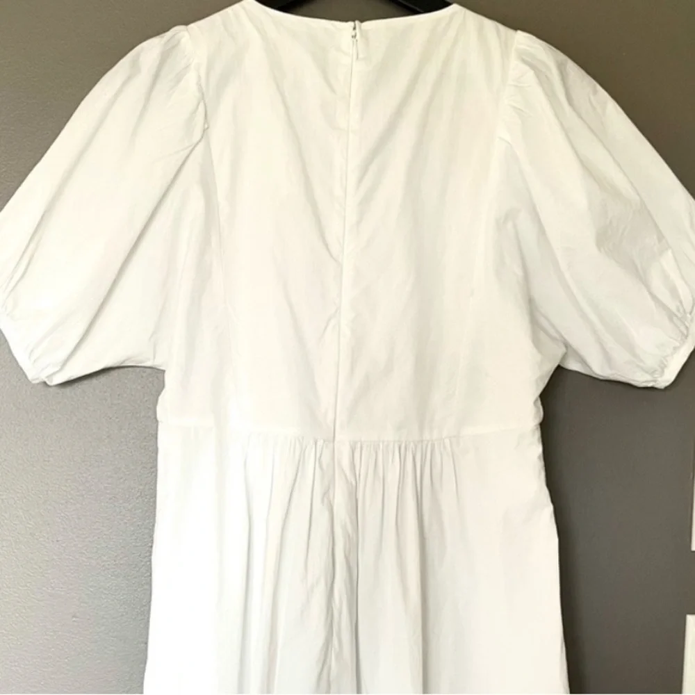 Madewell Embroidered Poplin V-Neck Mini Dress xs new - Picture 7 of 9